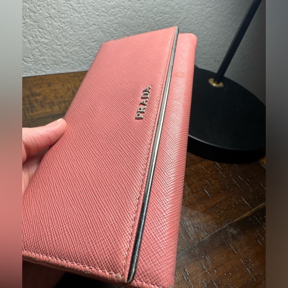 Prada Saffiano Pink Long Leather Wallet - Picture 9 of 16